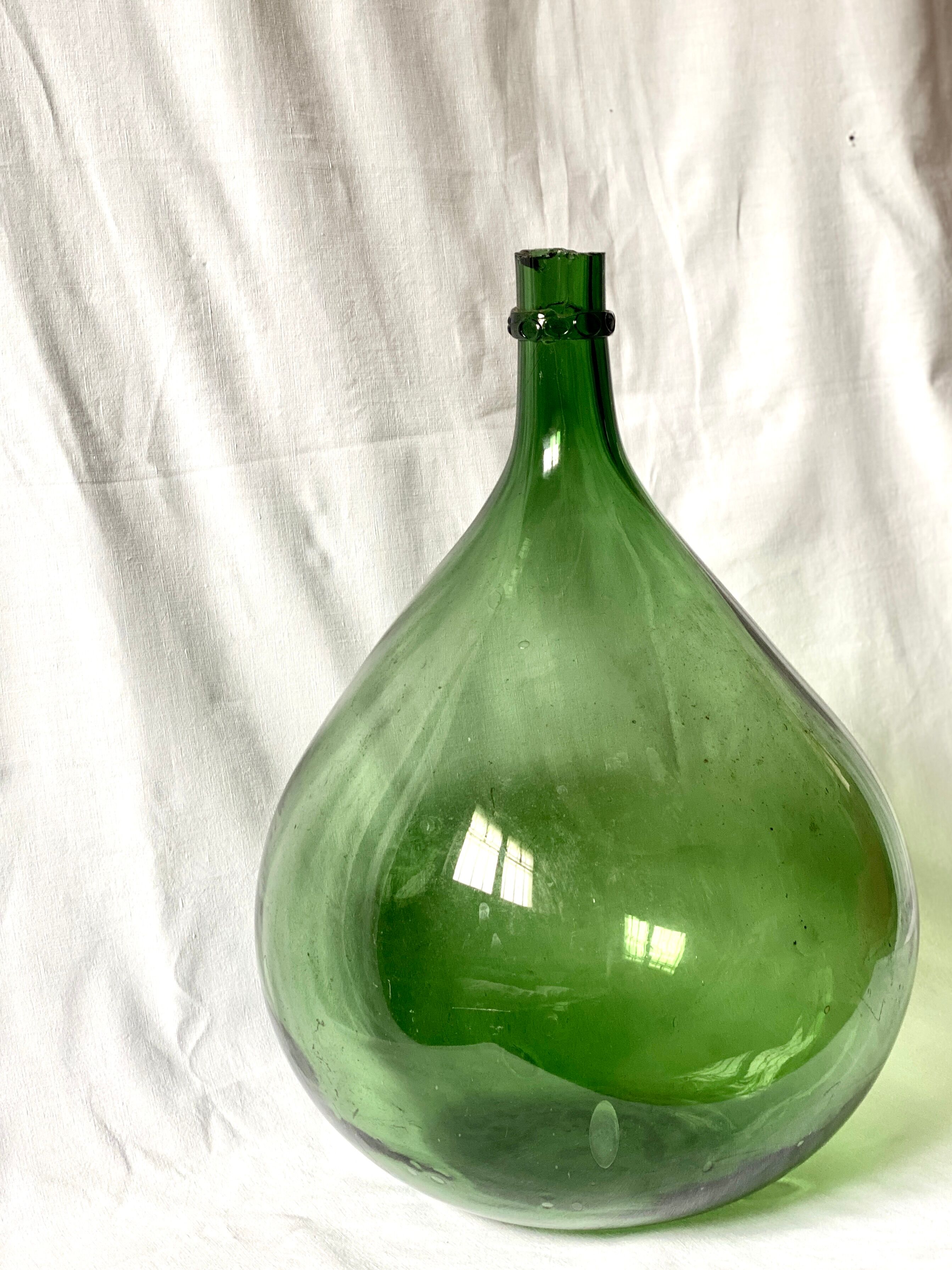 Old Lady Joan in green glass