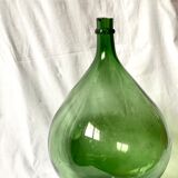 Dame jeanne ancienne  en verre vert