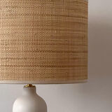 Sandstone and rabane lamp