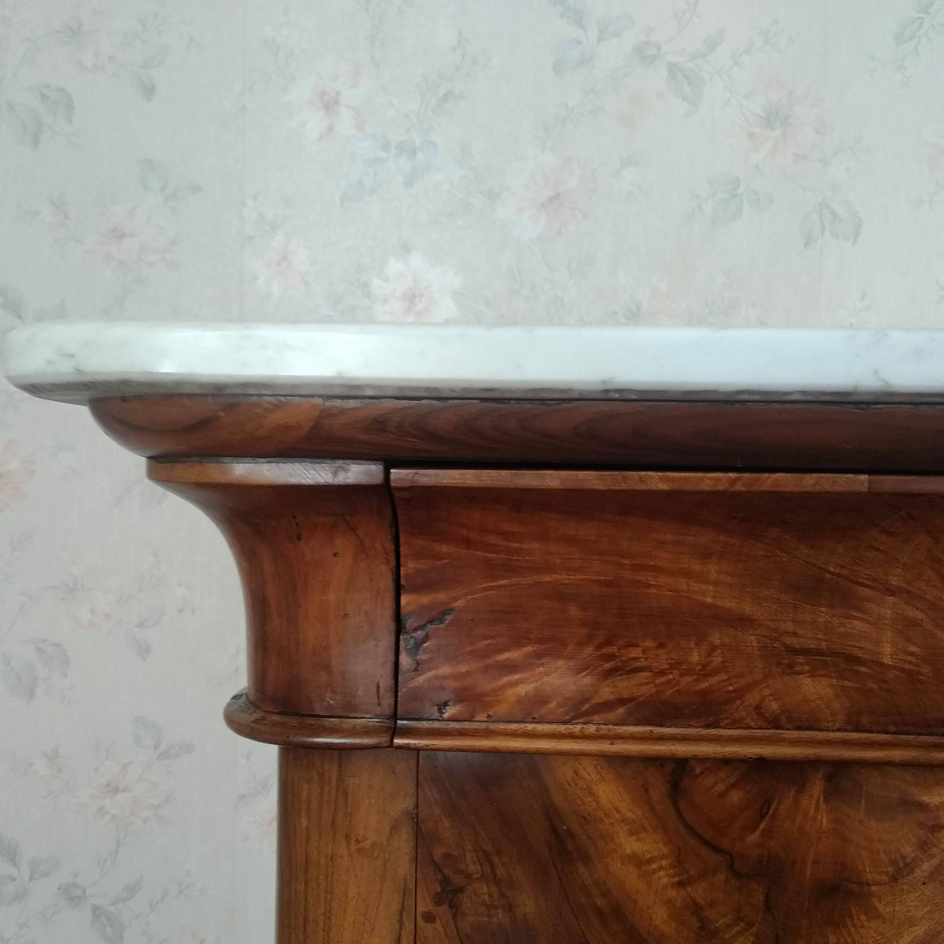 Antique Louis Philippe chest of drawers with lion paws