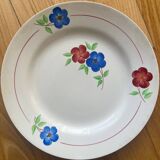 Assiettes plates fleurs