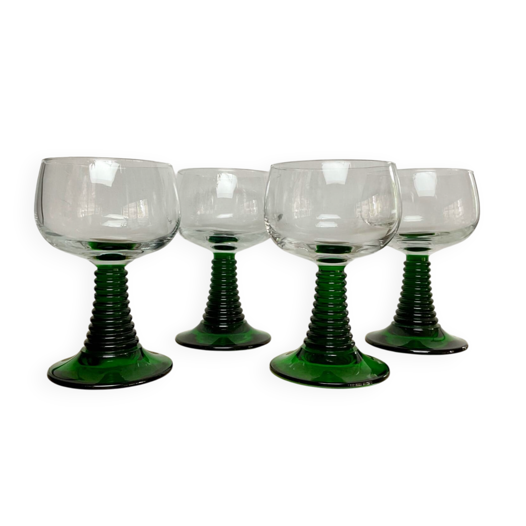 4 large Alsace Roemer glasses France