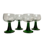 4 large Alsace Roemer glasses France