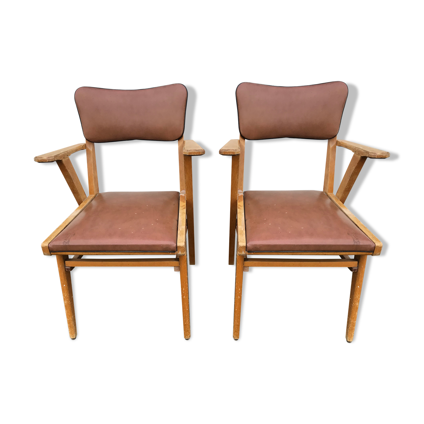 Paire de fauteuils bridges années 50