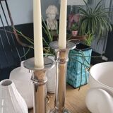 Pair of silver candlesticks