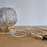 Chiseled glass table lamp