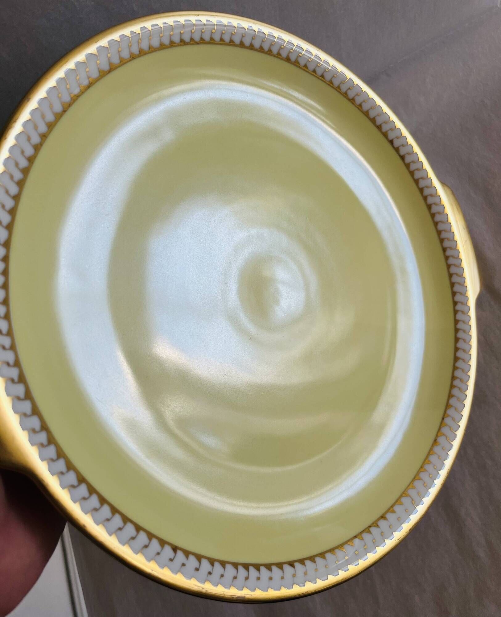 Vintage cake dish in German porcelain, KPM Krister Germany, decoration.