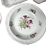42-piece Lunéville KG tableware set with floral decoration, 20th century
