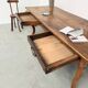 19th century walnut drapery table 2m1