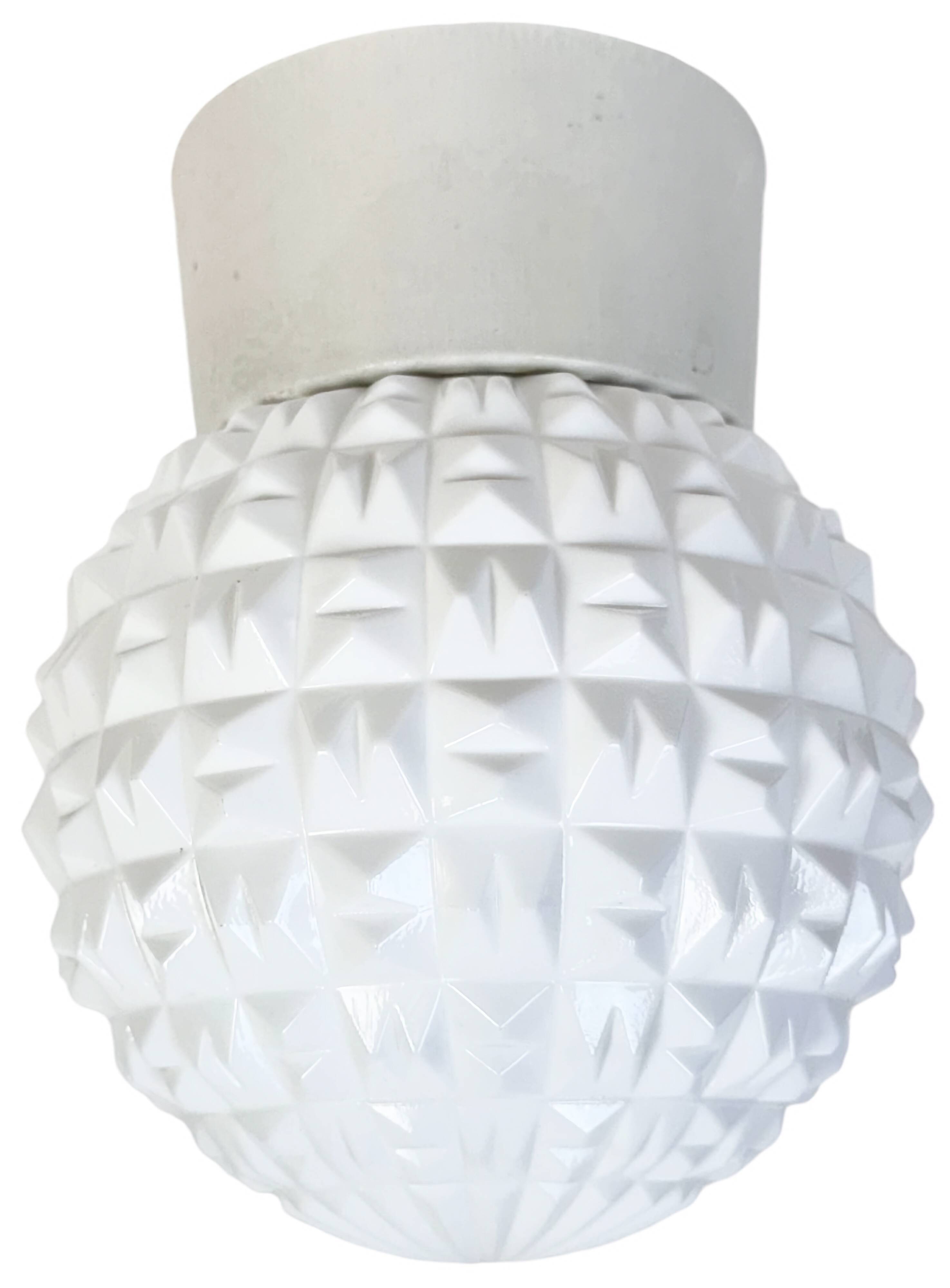 Vintage White Porcelain Ceiling Light, 1970s
