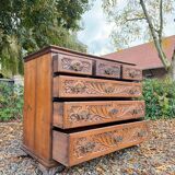 Natural Wood Chest of Drawers from the 18th Century, Foreign Work