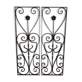 Pair of antique door grilles