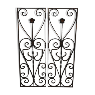 Pair of antique door grilles