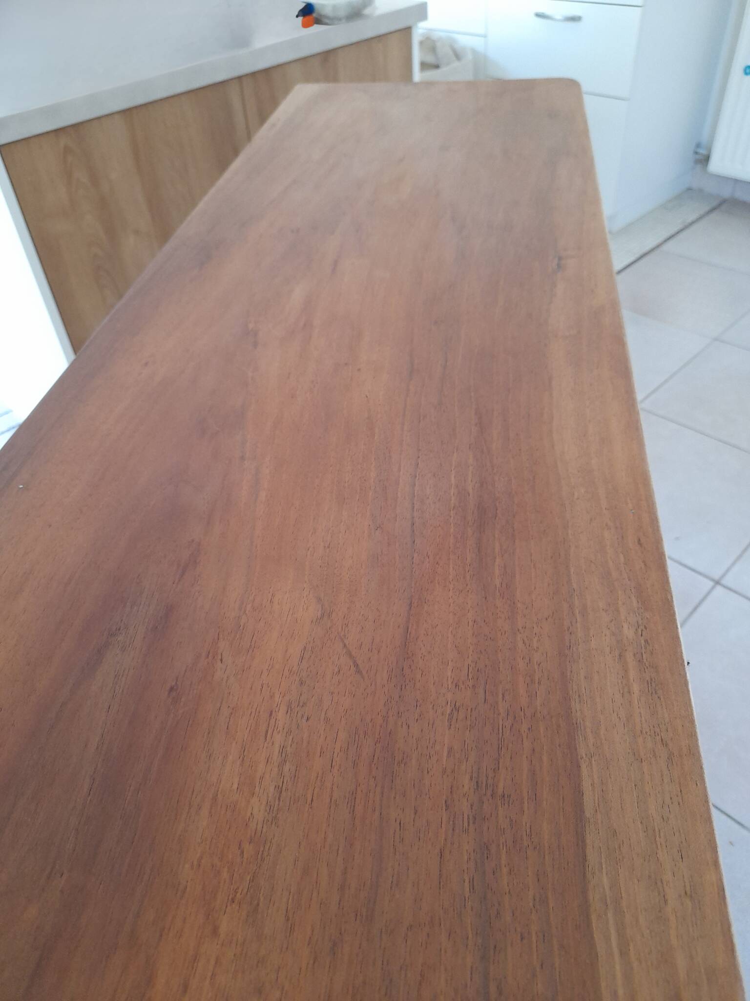 Cherry wood sideboard with glass doors