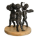 Three musician angels, bronze sculptures on a marble base.