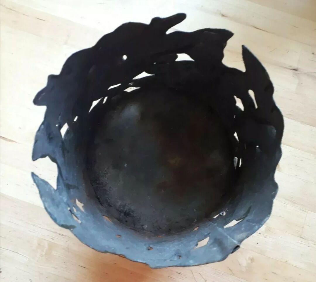 Vintage jar sheet painted flowers