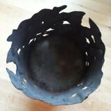 Vintage jar sheet painted flowers