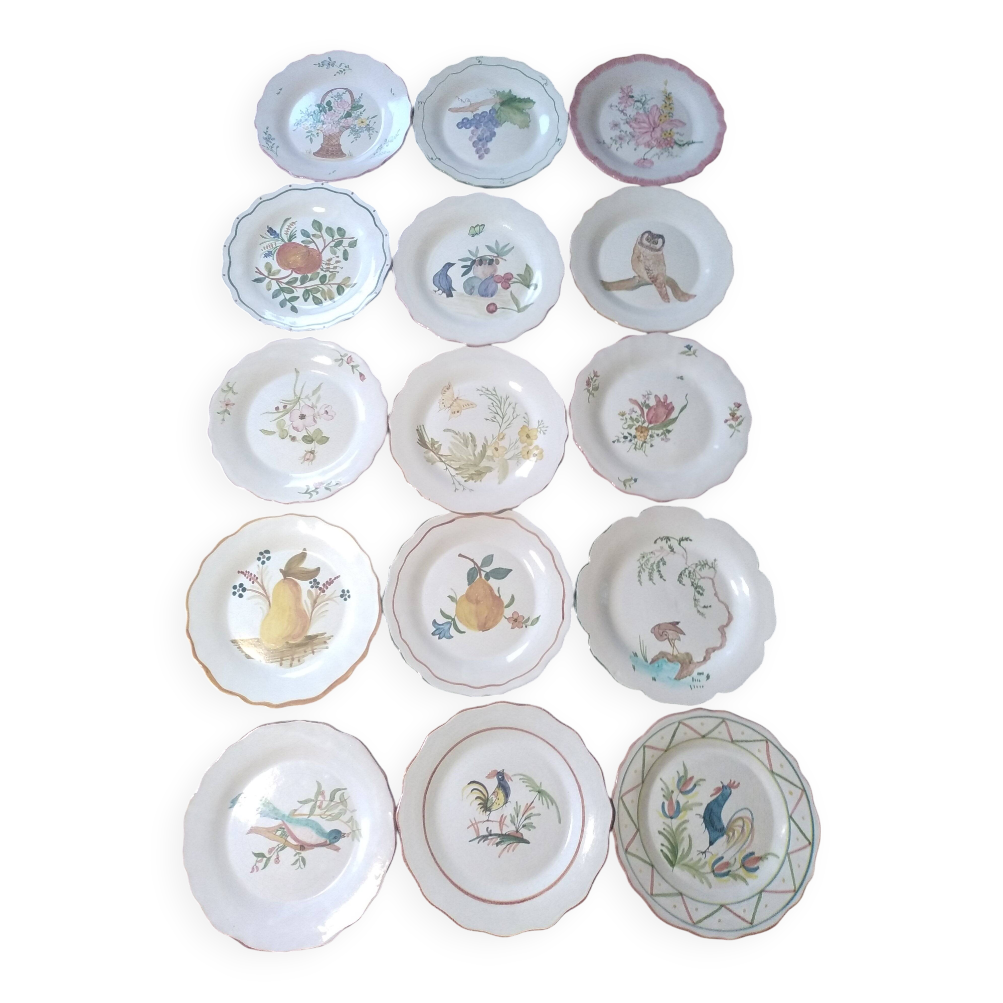 Ceramic plates. 70s/80s Work inspired by the 16th and 17th centuries.