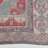 4x8 Soft Pink Geometric Handmade Vintage Rug, 128x242Cm