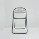 Niels Gammelgaard for Ikea grey wire metal folding chair, 1970s