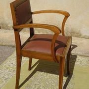 Matching Art Deco seats: 1 bridge armchair and 2 chairs.