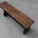 Rustic wooden bench in Wabi Sabi style, France 1900s