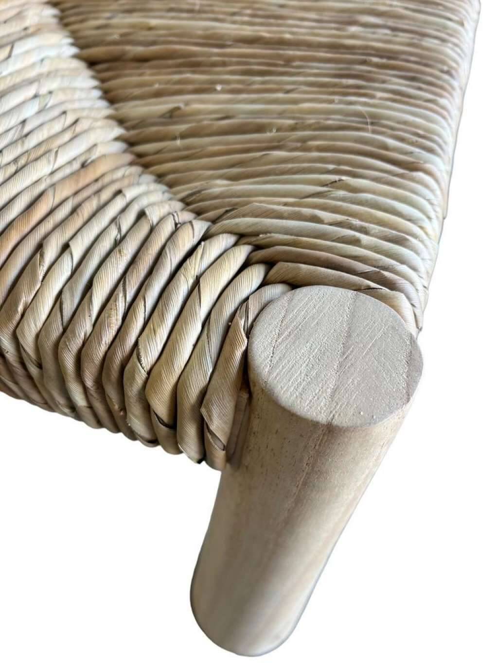 Solid wood chair with conical legs