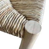 Solid wood chair with conical legs