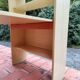 Vintage Pine Freestanding Retractable Bookcase Desk Table