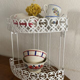 Corner shelf in openwork metal