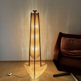 Sisal and Teak Floor Lamp by Temde