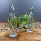Paire de bougeoirs en verre Art de vannes vintage