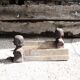 2 old Joan of Arc cast iron andirons