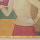 Painted canvas depicting a woman from the 1950s. Contemporary work.