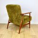 Vintage armchair, 1970s, red fox - high pile Camel
