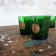 Set de 6 verres vert Byrrh vintage