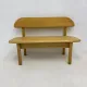 Vintage Danish Ansager Mobler solid wooden bench, 1970s