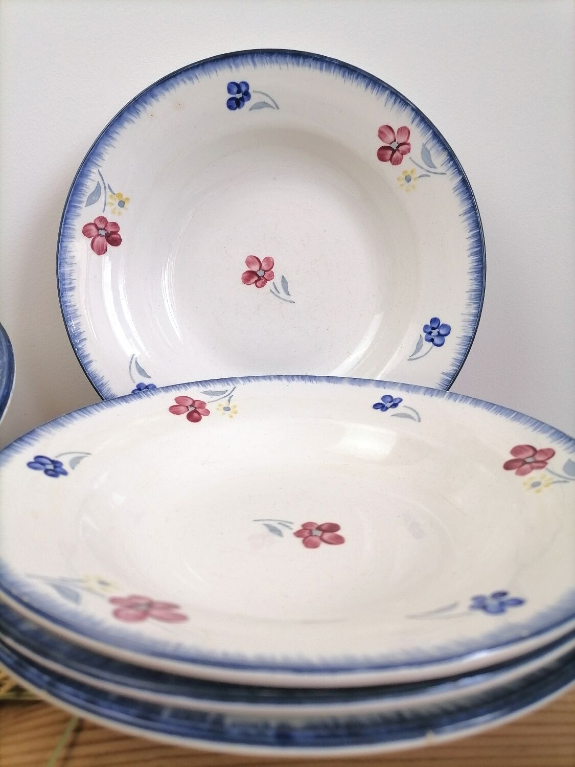 Set of 4 plates Digoin Sarreguemines