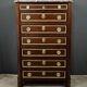 Mahogany veneer chest of drawers, Louis XVI period – Late 18th century