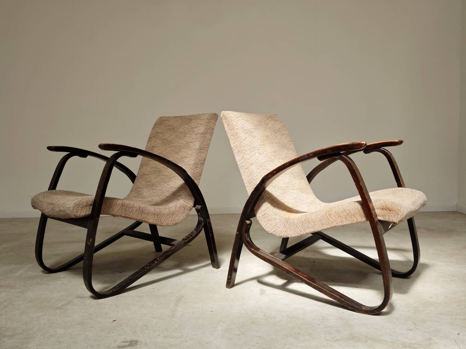 Pair of Art Deco armchairs by Jan Vanek 1930