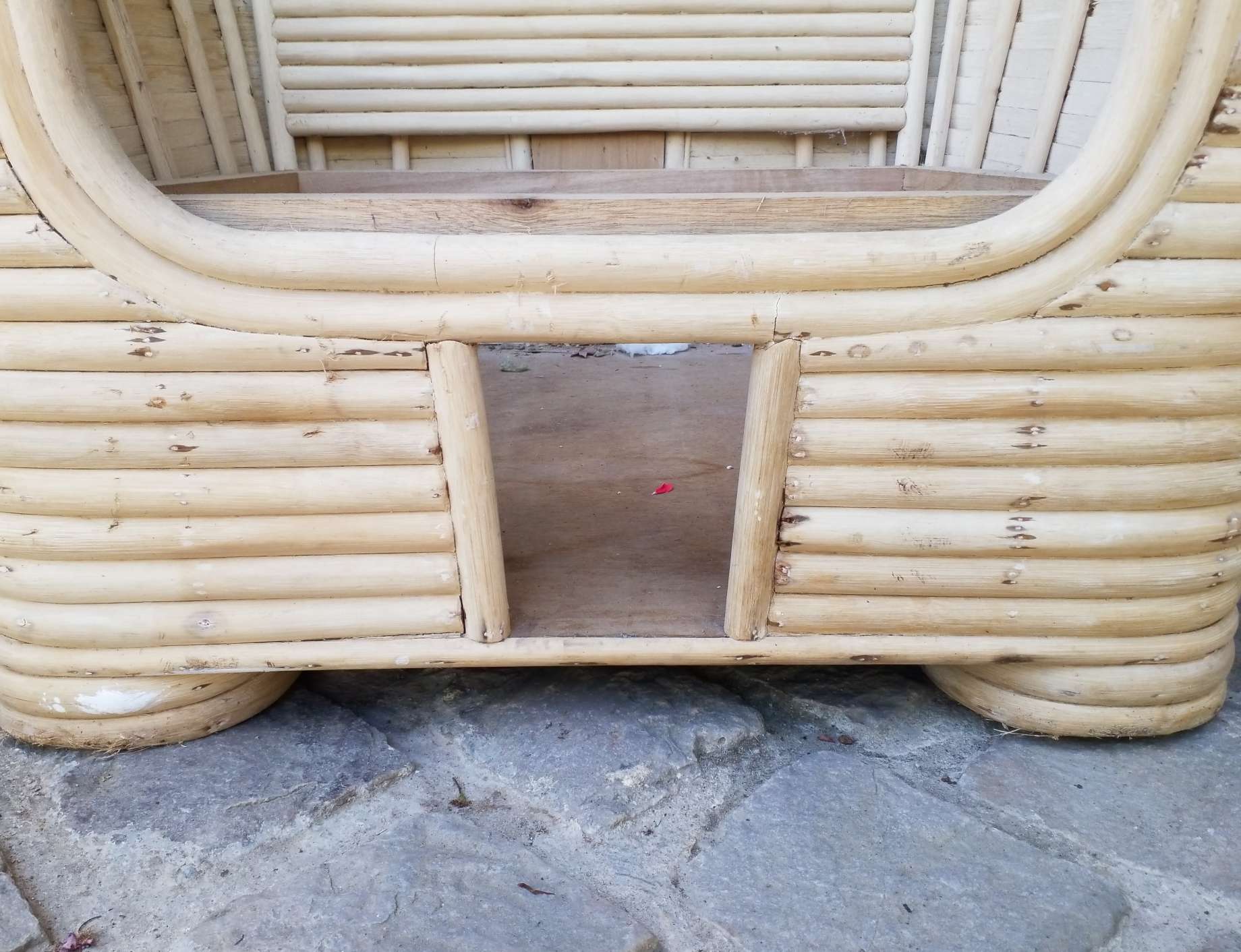 Pair of rattan armchairs