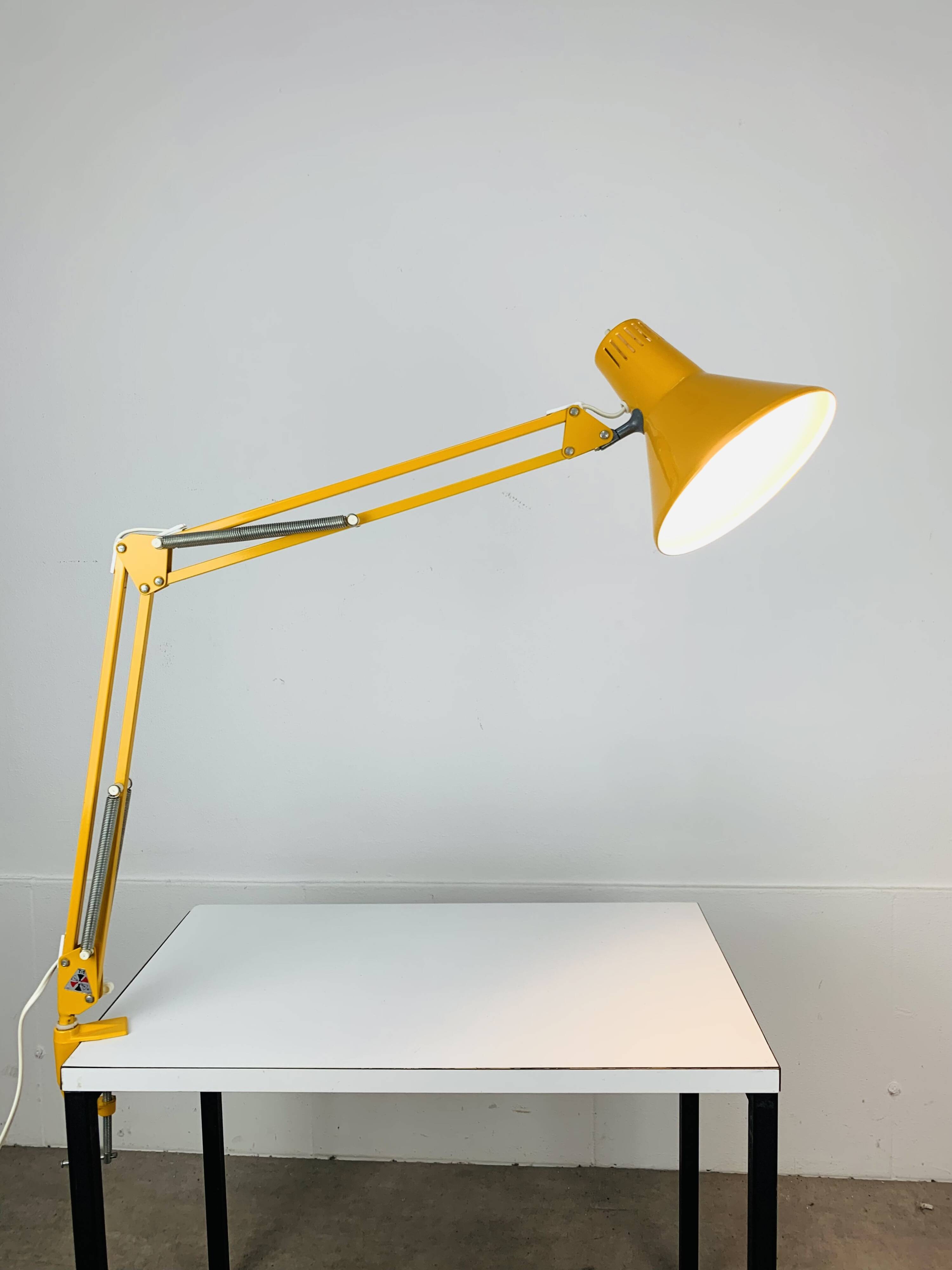 Habitat vintage articulated architect's lamp, yellow metal