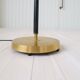 Mid-century black leather floor lamp by Falkenbergs Belysning, Sweden, 1960s.
