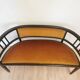 Vintage Art Nouveau Bentwood Bench: Cushioned 1950s Seating