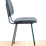 Ensemble de 4 chaises en Skaï années 60