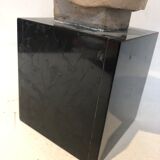 Bust Greek goddess marble base 1970