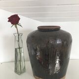 Asian jar in enamelled sandstone