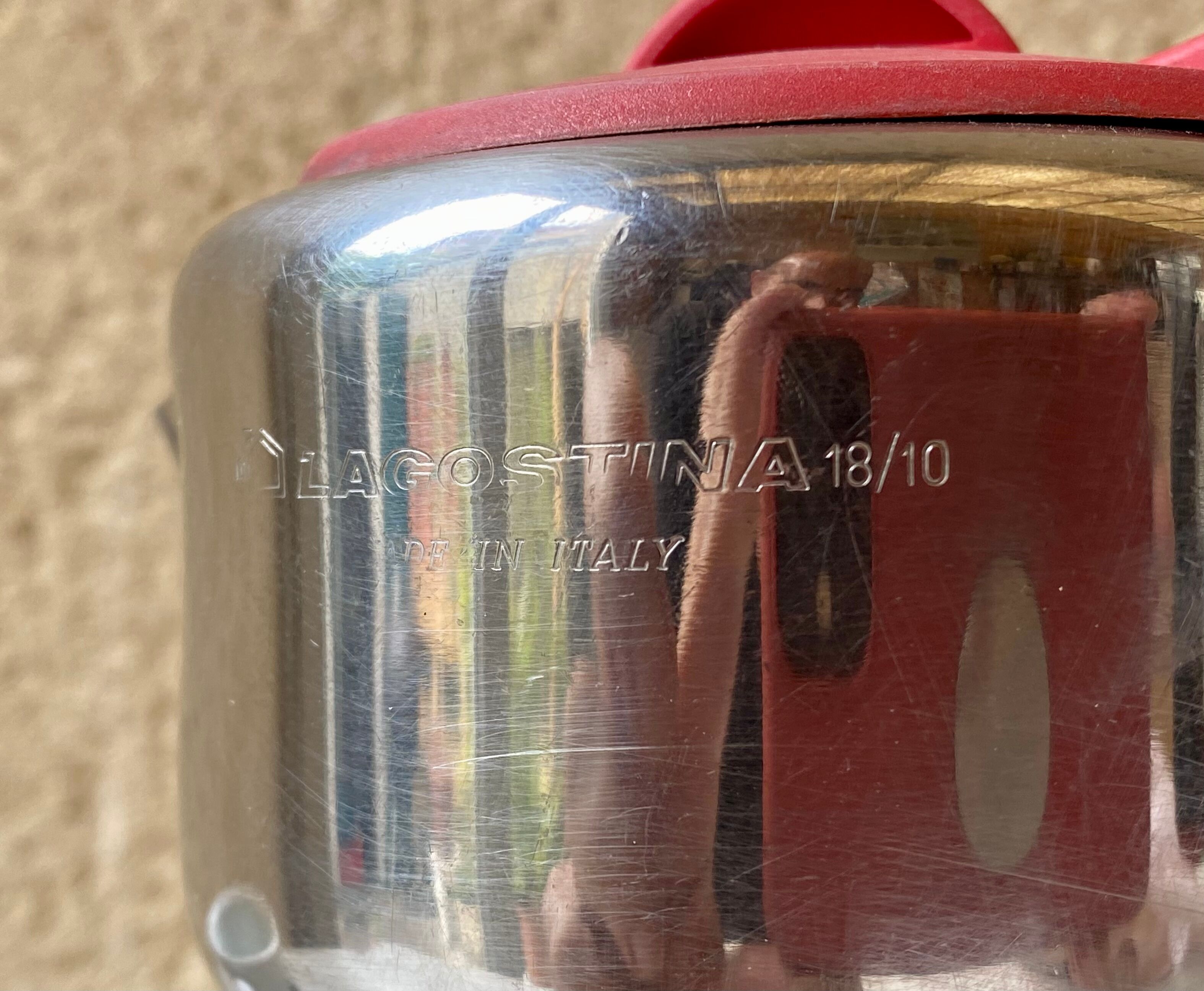 Italian coffee maker 3 cups lagostina vintage 60s design streamline stainless steel 18/10