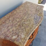 Louis XV chest of drawers in rosewood marquetry