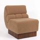 Fauteuil italien Schumacher en noyer et cachemire bouclé, 1970